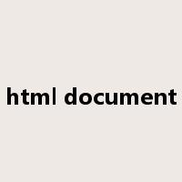 html document是什么意思