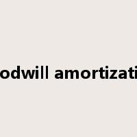 Goodwill amortization是什么意思