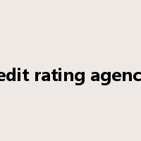 Credit rating agencies是什么意思