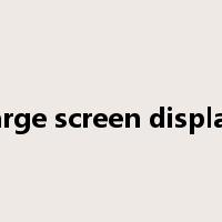 large screen display是什么意思