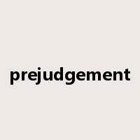 prejudgement是什么意思