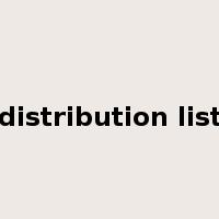distribution list是什么意思