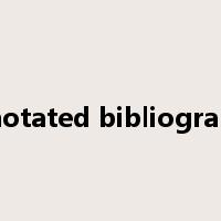 annotated bibliography是什么意思