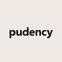 pudency是什么意思