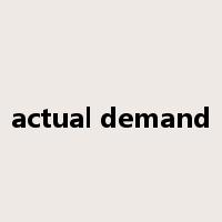 actual demand是什么意思