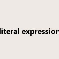 literal expression是什么意思