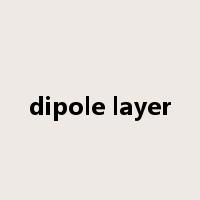 dipole layer是什么意思