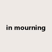 in mourning是什么意思