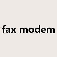fax modem是什么意思