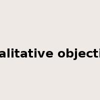 qualitative objective是什么意思
