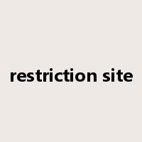restriction site是什么意思