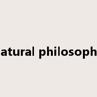 natural philosophy是什么意思