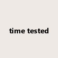 time tested是什么意思