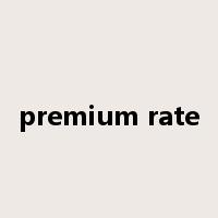 premium rate是什么意思