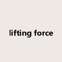 lifting force是什么意思