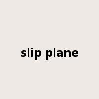 slip plane是什么意思