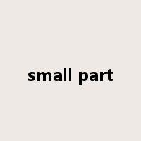 small part是什么意思