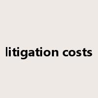 litigation costs是什么意思