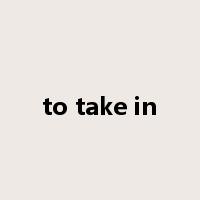 to take in是什么意思