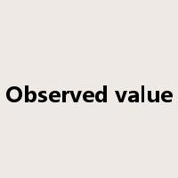 Observed value是什么意思