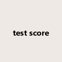 test score是什么意思