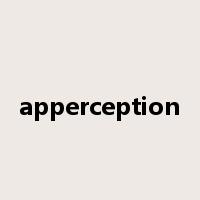 apperception是什么意思
