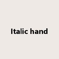 Italic hand是什么意思