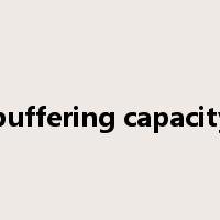 buffering capacity是什么意思