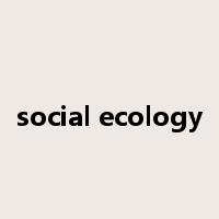 social ecology是什么意思