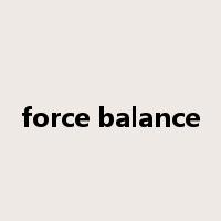 force balance是什么意思