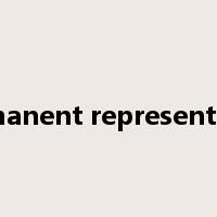 permanent representative是什么意思