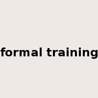 formal training是什么意思