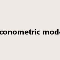 econometric model是什么意思