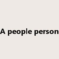 A people person是什么意思