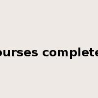 courses completed是什么意思