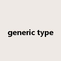 generic type是什么意思