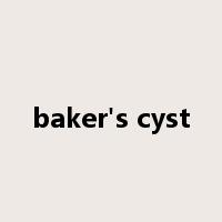baker's cyst是什么意思