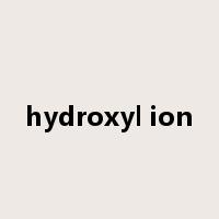 hydroxyl ion是什么意思