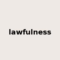 lawfulness是什么意思