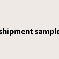 shipment sample是什么意思