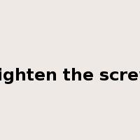 Tighten the screw是什么意思