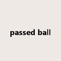 passed ball是什么意思