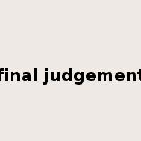 final judgement是什么意思