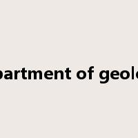 department of geology是什么意思