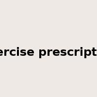 exercise prescription是什么意思