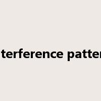 interference pattern是什么意思