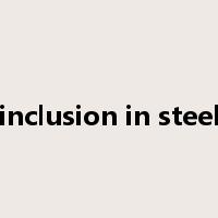 inclusion in steel是什么意思