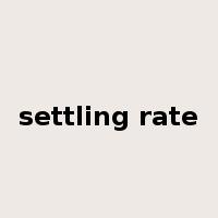 settling rate是什么意思