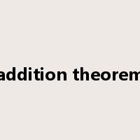 addition theorem是什么意思