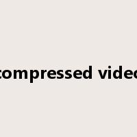 compressed video是什么意思